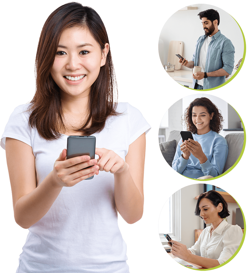 young woman referring her friends to Academy of Learning Career College