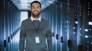 A secure server room managed by a trained network administrator