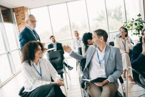 A classroom session on management and finance at AOLCC Alberta