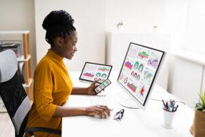 A marketing coordinator analyzing social media performance metrics